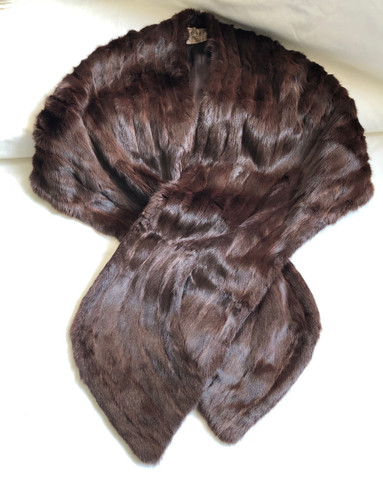 Vintage womans brown real fur - vintage,
