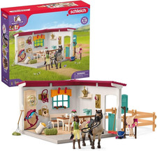 Horse Club - 85 PC Tack Room Stable Extension Toy Playset with Rider Sarah Actio