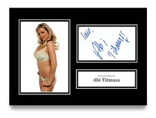 Abi Titmuss Signed A4 Photo