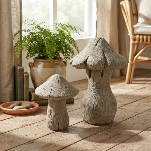 Stone garden toadstool - garden,