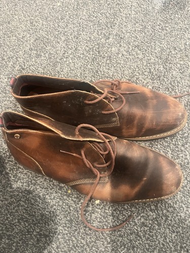 Men brown leather shoes - brown,