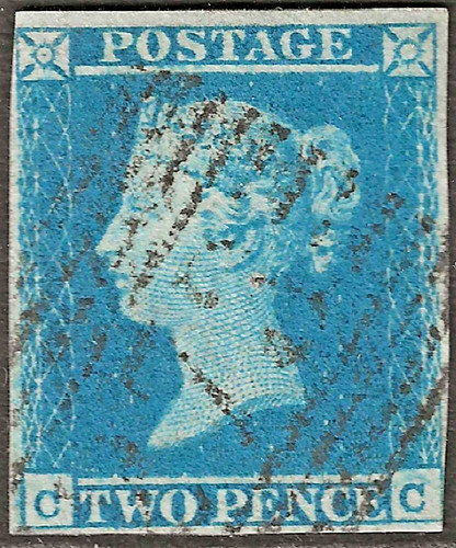 1849 two penny blue - two,