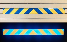 Blue & Gold Reflective Chevron