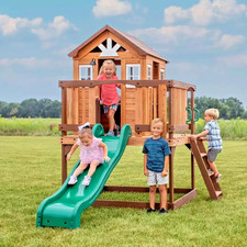 Outdoor Play House With Slide