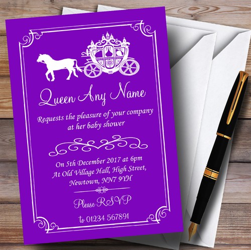 Purple horse carriage princess - purple,