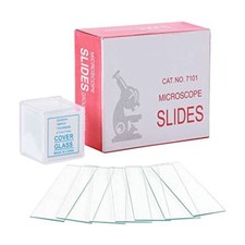 Professional Blank Microscope Slides Cover Glass Lab Prep Ground Edges Reusable