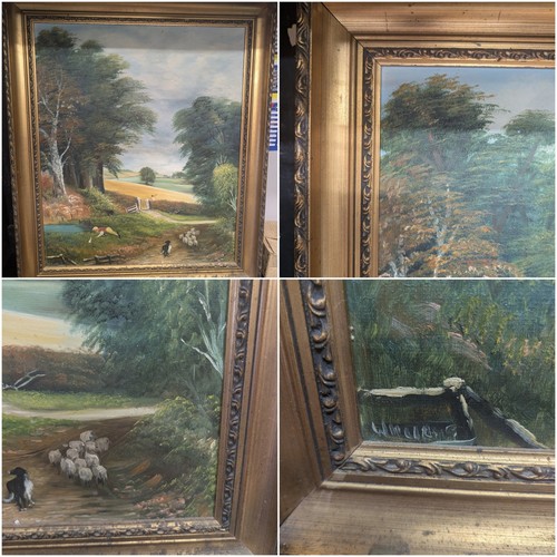 Antique oil painting - an, on
