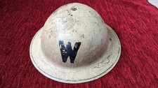 WW2 ARP Warden's Helmet - Original untouched condition complete