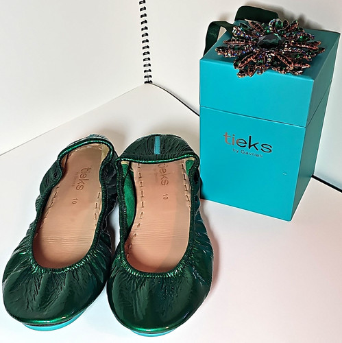 Tieks emerald green - emerald, leather