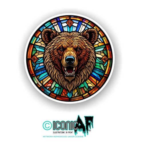 Large round grizzly brown - large,
