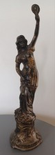 Art Deco Figurine 'L'Industria' - Possibly Spelter & part of a Lady Lamp
