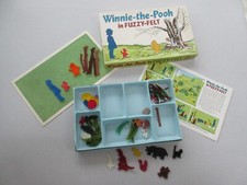 Vintage Fuzzy Felt Winnie the Pooh Aker Wood boxed toy Allan Industries 1964?