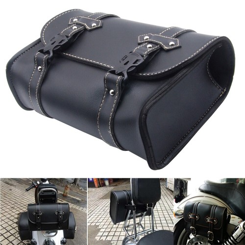 Motorcycle saddle bag leather - saddle,