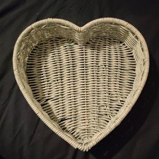 wicker heart-shaped basket