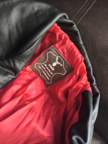 Men leather jacket - leather,