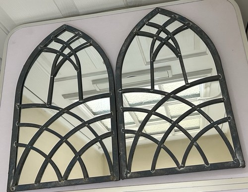 Pair vintage style arched - style,