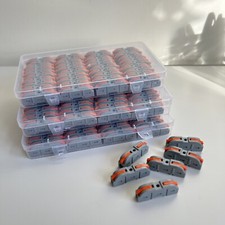 SPRING LEVER TERMINAL BLOCK ELECTRICAL CABLE WIRE CONNECTOR QUICK SPLICE INLINE