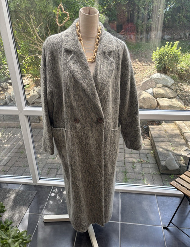 Madeleine grey long - grey, mohair