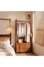 Heavy Duty Wooden Clothes Rail