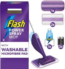 Flash Powermop Floor Cleaner Starter Kit, Spray Mop, Dry Wet Mop, All-In-One For