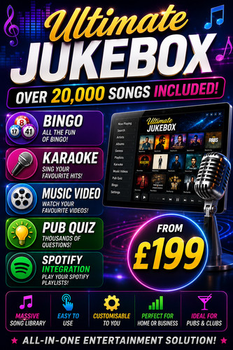 Touchscreen jukebox with - touchscreen,