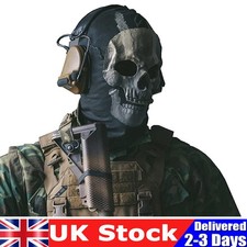Call of Duty Ghost Mask Adult Balaclava Hat Skull Mask Costume Halloween Prop UK