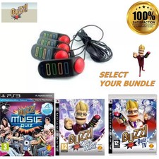 ps3 BUZZ! QUIZ GAMES + Official BUZZERS Controllers - Make Your Selection