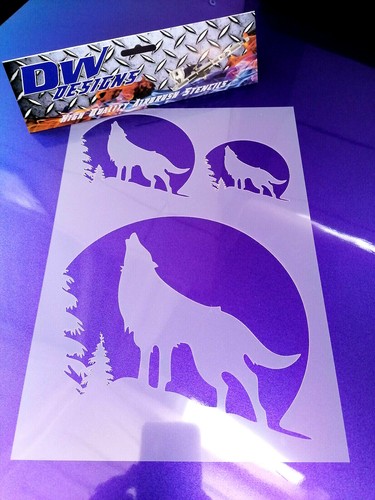 Wolf howling the moon mylar - wolf,