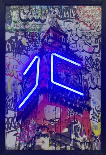 Big ben clock - neon, led