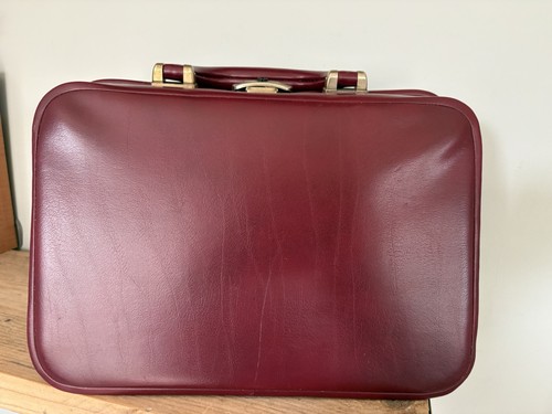Vintage 1960s burgundy vanity - burgundy,