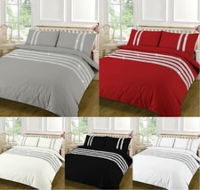 Luxury Diamante Lace Dia Egyptian Cotton Duvet Cover Pillow Case Bedding Set