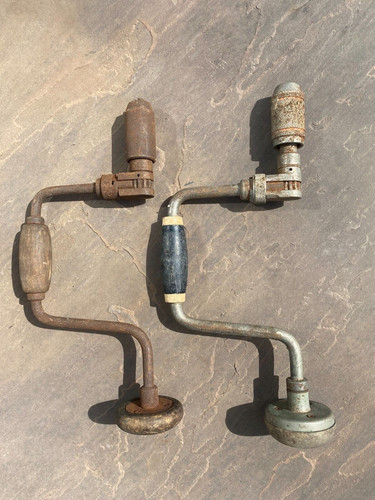 Vintage ratchet hand brace - hand,