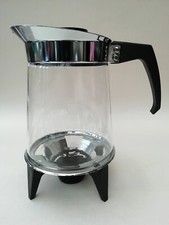 JAJ Pyrex Glass Coffee Pot Jug with Keep Warm Stand Vintage