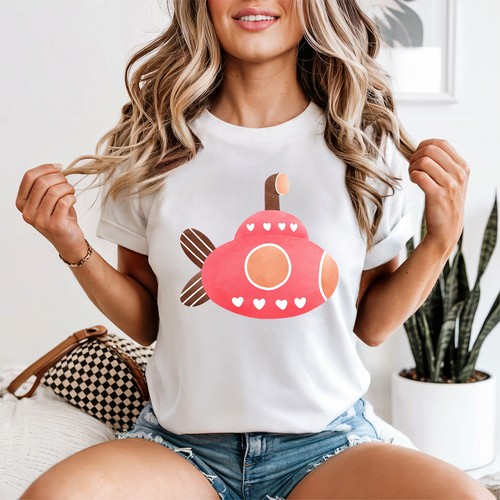 Cute submarine womens - cute, t-shirt