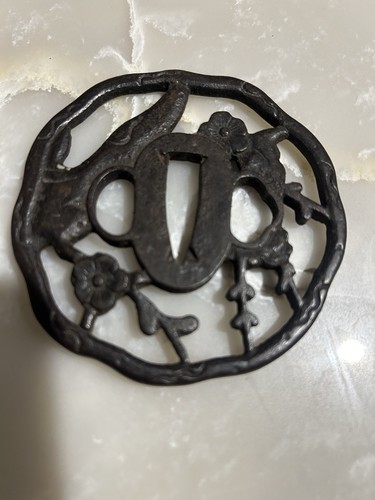 Antique japanese iron sukashi - antique,