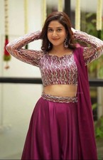 Wine Rangoli Silk Ready to