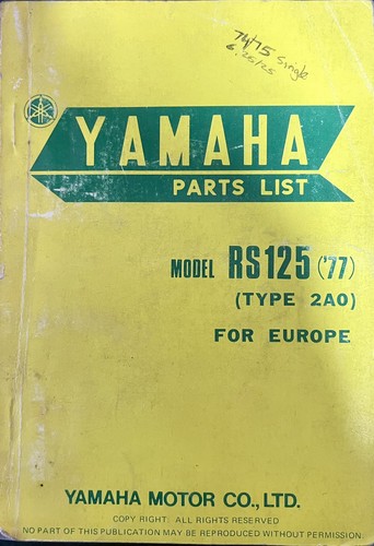 Original yamaha rs125 1977 - yamaha,