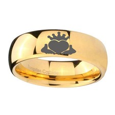 Irish Claddagh Engraved