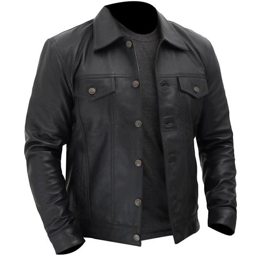 Men black real - black, sheepskin