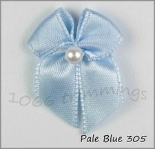 Satin Ribbon Bows With Pearl