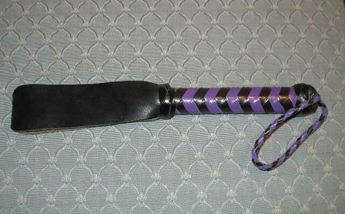 Leather paddle slapper - leather,