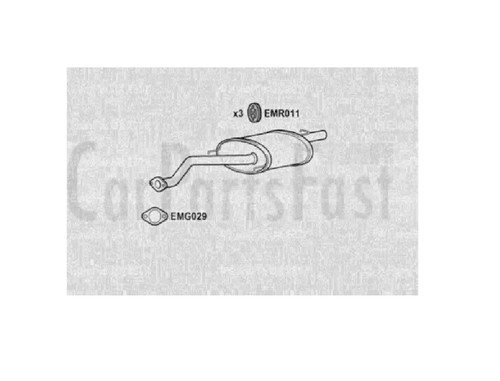 Exrr6038 exhaust rear box - exrr6038,