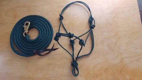 Hunter green lead - green, rope
