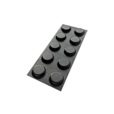 10 Black Self Adhesive Flat