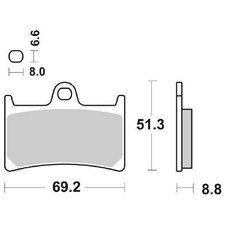 FRONT BRAKE PADS SBS 634HS