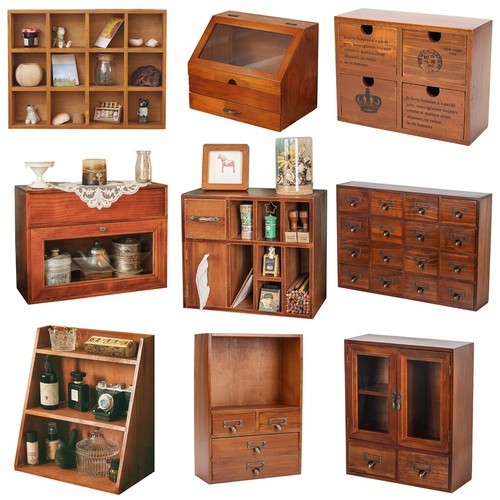 Small desktop wooden chest - small,