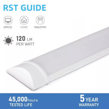 LED Batten Light 4000K/6500K White Light Fluorescent Strip Light Slim Fitting