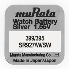 Murata 399 / 395 / SR927W / SR927SW Silver Oxide Watch Battery
