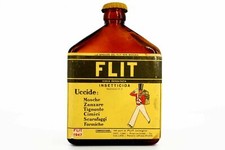 1947 FLIT Insecticide Poison VINTAGE Empty BOTTLE +Crown Cap Stanco Incorporated