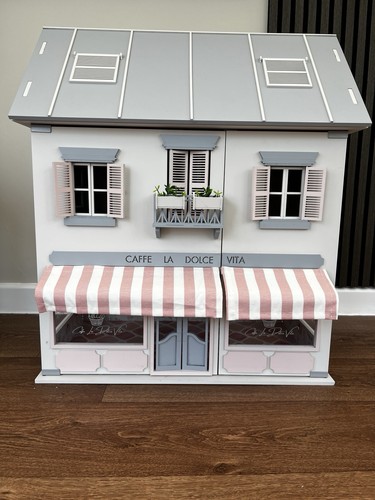 Handmade dolls house - dolls, house/cafe